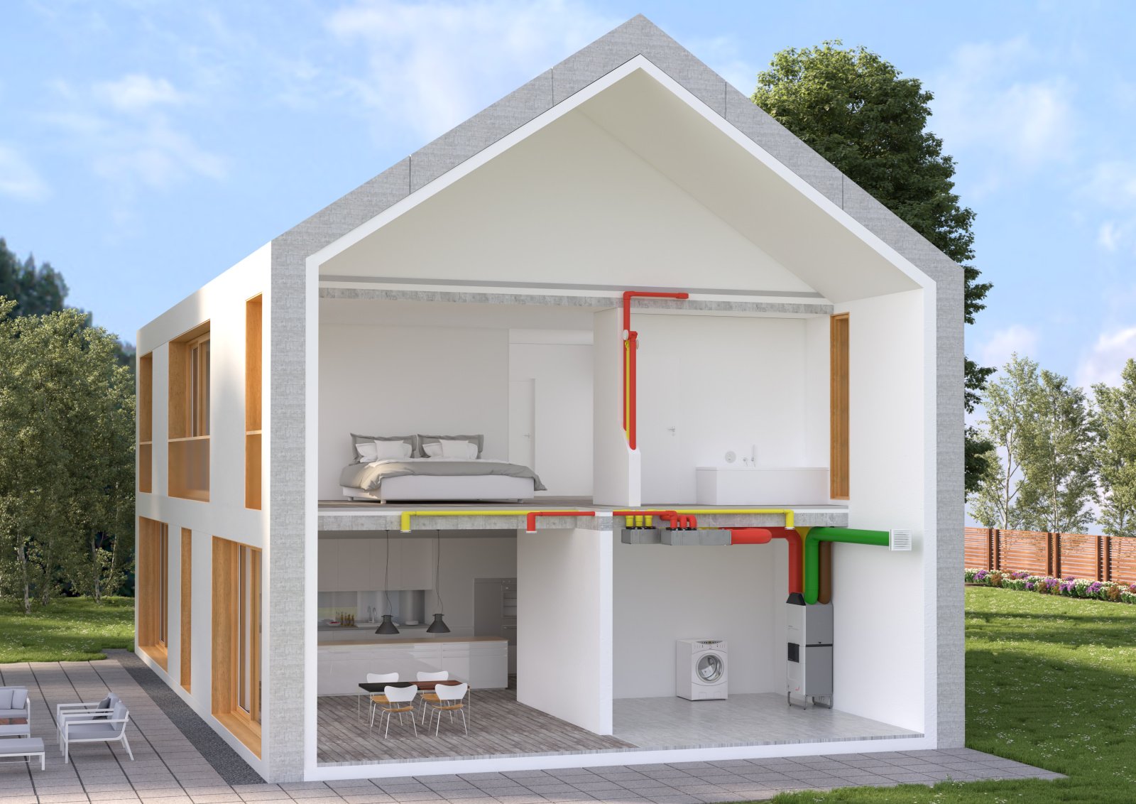 Zehnder ComfoClime 24 ir ComfoAir Q350 ERV entalpinio rekuperatoriaus komplektas - Image 10