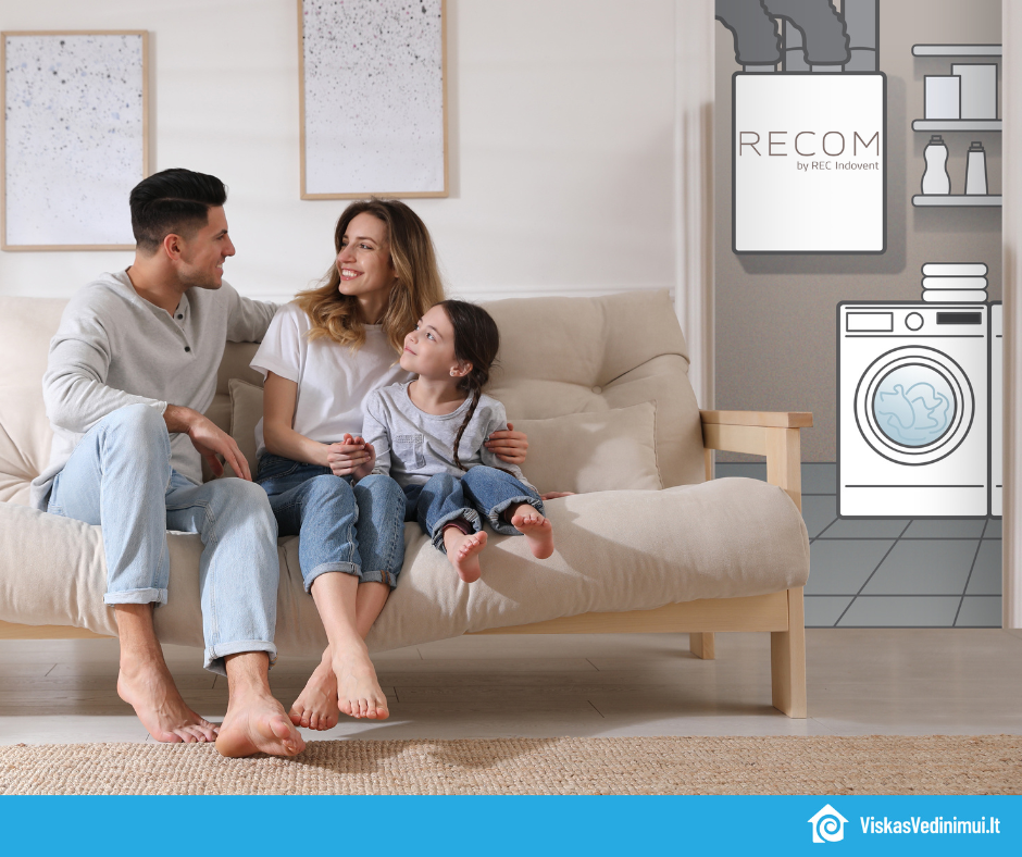 Rotacinis lubinis rekuperatorius RECOM 4RT-L/R su WIFI valdymu - Image 6