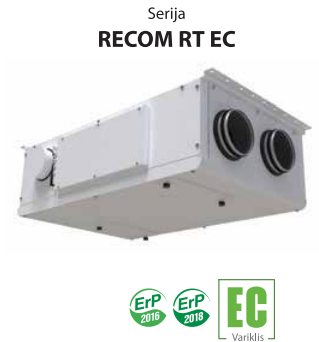 Rotacinis lubinis rekuperatorius RECOM 6RT su WIFI valdymu - Image 2