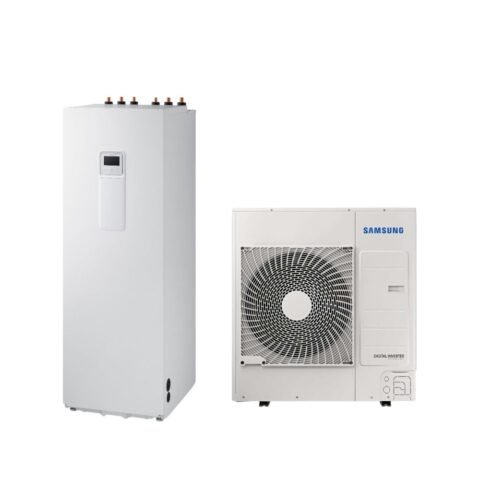 SAMSUNG oras-vanduo 9.0/8.7 kW SPLIT šilumos siurblio KOMPLEKTAS (trifazis, su 260 l tūriniu šildytuvu)