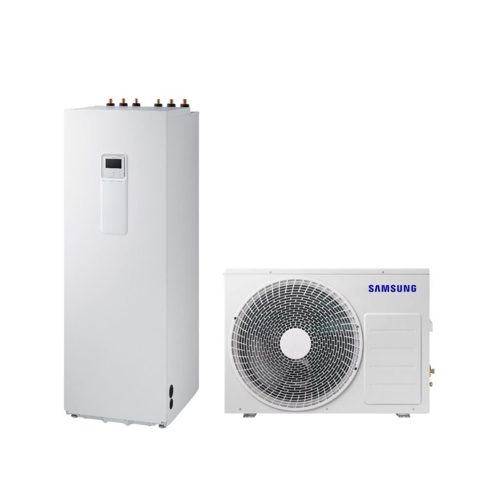 SAMSUNG oras-vanduo 6.0/6.5 kW SPLIT šilumos siurblio KOMPLEKTAS (su 260 l tūriniu šildytuvu)