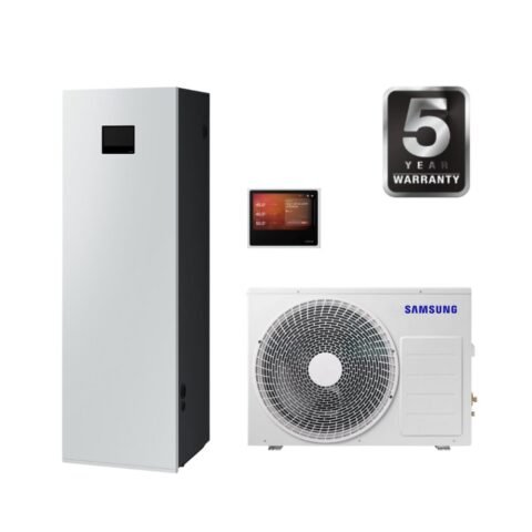 SAMSUNG oras–vanduo 6.0/6.5 kW SPLIT NORDIC šilumos siurblys su 200 l talpa, WIFI