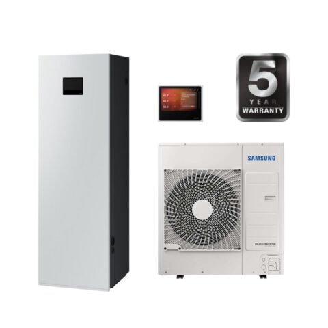 SAMSUNG oras–vanduo 9.0/8.7 kW SPLIT NORDIC šilumos siurblys su 200 l talpa, WIFI