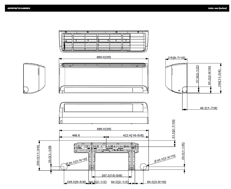 SAMSUNG SIENINIS BEVĖJIS Windfree™ Elite S2, 2.5/3.2 kW oro kondicionieriaus komplektas - Image 9