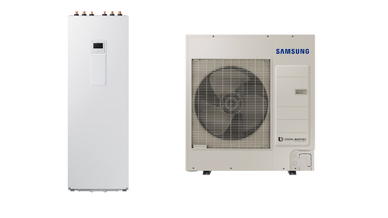 SAMSUNG oras-vanduo 9.0/8.7 kW SPLIT šilumos siurblio KOMPLEKTAS (su 200 l tūriniu šildytuvu)