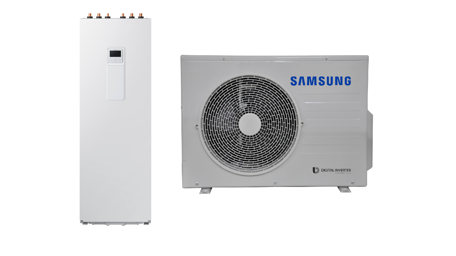 SAMSUNG oras-vanduo 6.0/6.5 kW SPLIT šilumos siurblio KOMPLEKTAS (su 200 l tūriniu šildytuvu), NORDIC serija