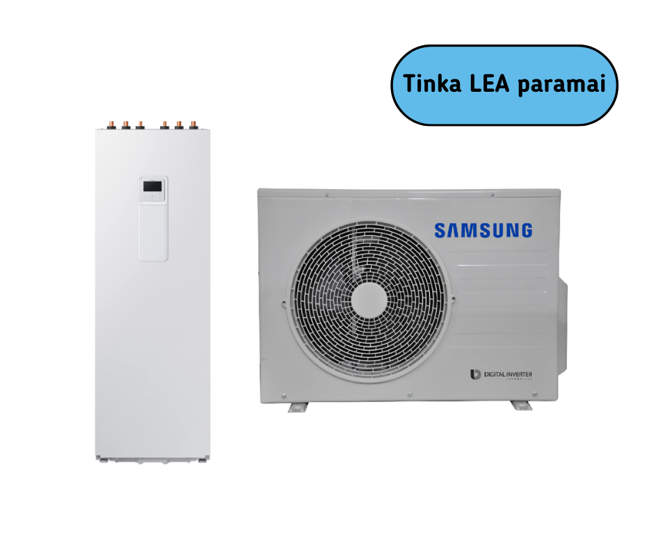 SAMSUNG oras-vanduo 6.0/6.5 kW SPLIT šilumos siurblio KOMPLEKTAS (su 200 l tūriniu šildytuvu) - Image 10