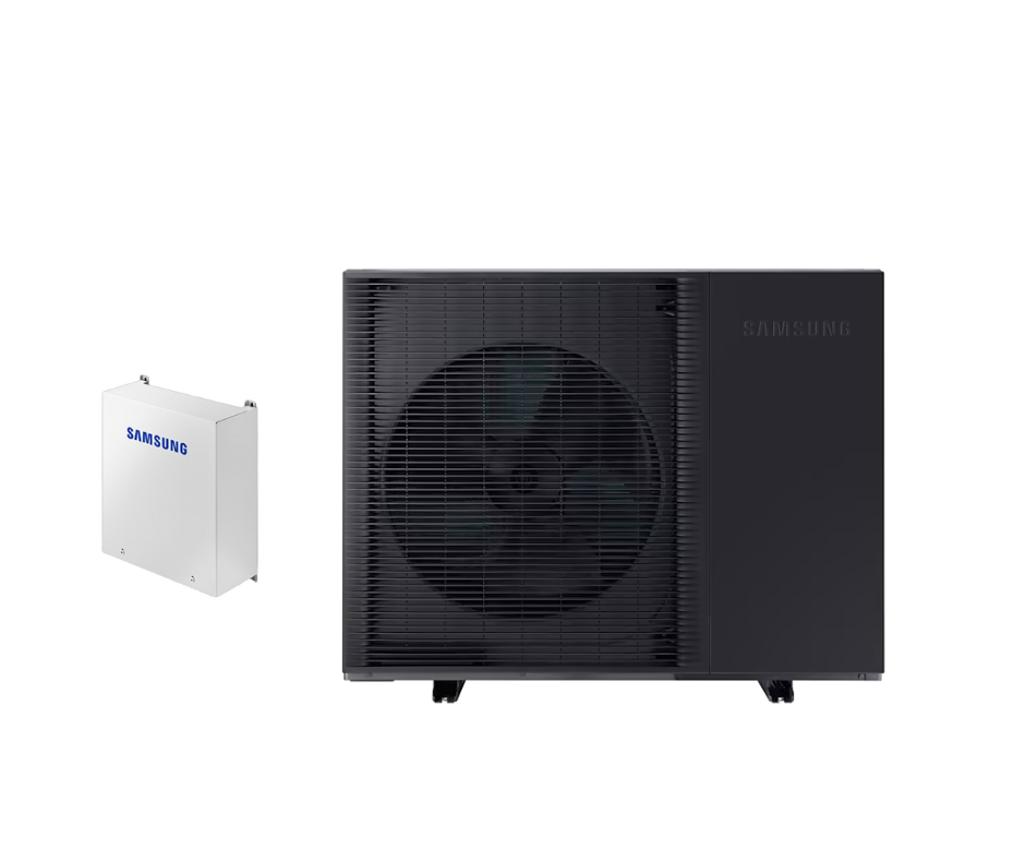 SAMSUNG oras-vanduo 14 kW Mono HT Quiet šilumos siurblys monoblokas, trifazis, su valdymo automatika KOMPLEKTE