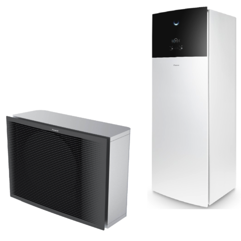 DAIKIN Altherma 3 H HT šilumos siurblio oras vanduo su integruota 180l talpa 11kW komplektas su 6 kW tenu